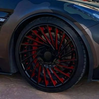 Rines Cóncavos Negros Cromados Forjados Personalizados HZH de 22, 20, 19, 24 y 26 Pulgadas, 5x120, 5x112, 5x114.3, 5x130 para Autos de Pasajeros MBW