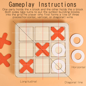 Nouveautés 2026 : Tableau d'activités créatives géométriques 2-en-1, <span class=keywords><strong>jeu</strong></span> éducatif Tic-Tac-Toe, jouets en bois pour enfants - Product Image 5