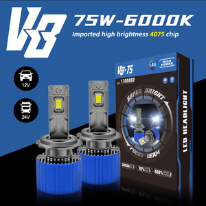 Mới Đến V8 Loạt Công Suất Cao LED Đèn Pha 55W Hai Màu Sắc 60W 75W 95W Siêu Canbus Tự Động Xe Máy Xe Lái Xe Đèn <span class=keywords><strong>Kit</strong></span> - Product Image 4