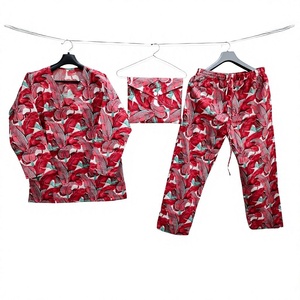 Conjunto de pijama de noche de algodón indio para mujer, ropa de dormir de Color suave y hermoso, conjunto de pijama de algodón de talla grande XS para mujer - Product Image 1