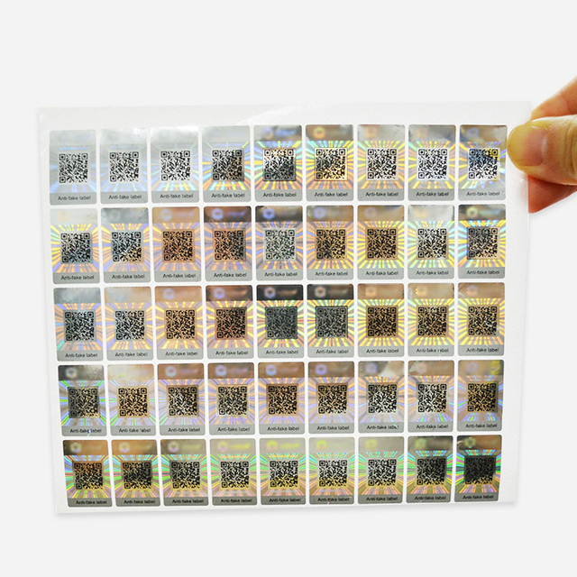 Custom 2d 3d Hologram Sticker Print UV Void Hologram Sticker Roll Hologram Stickers With Serial Numbers QR Code