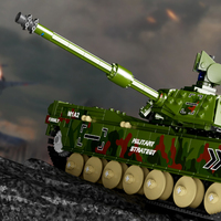 Gaomisi T3016 M1A2 Ana Muharebe Tankı Askeri Yapım Blokları Oyuncakları Ordu Tankı Yapım Setleri Çocuklar İçin