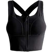 Pakaian Dalam Olahraga Wanita Model Wide Hem Musim Panas, Vest Yoga Elastis Modis dengan Ritsleting, Pakaian untuk Senam dan Fitness