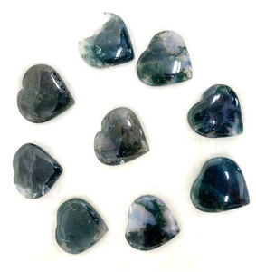 หินโมรามอสบำบัดอัญมณีรูปหัวใจป่องสำหรับความรักจิตใจสงบและพลังงานจากธรรมชาติที่ได้แรงบันดาลใจจากการไหลในการตกแต่งบ้าน - Product Image 1