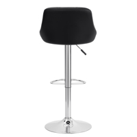 Tabouret de bar pivotant moderne et ergonomique en cuir PU avec dossier et repose-pieds, réglable en hauteur pour comptoir - Vente en gros