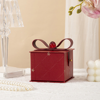 Petite boîte carrée étoiles scintillantes - Boîte à bonbons à couvercle rabattable - Boîte cadeau souvenir - Boîte cadeau de Noël