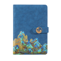 Coffret Cadeau d'Affaires A5 Style Chinois – Carnet Journal Épais avec Couverture en PU, 100 Feuilles, Reliure Sans Fil – Idéal pour le Bureau