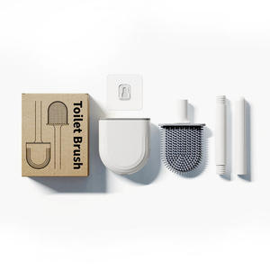 Brosse WC murale à long manche en silicone, facile à nettoyer, idéale pour la salle de bain (vente en gros) - Product Image 3
