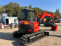 100% Mini pelle U55-4 Kubota d'occasion japonaise à vendre Bon état Bon prix 5ton Poids de fonctionnement Composants de base inclus