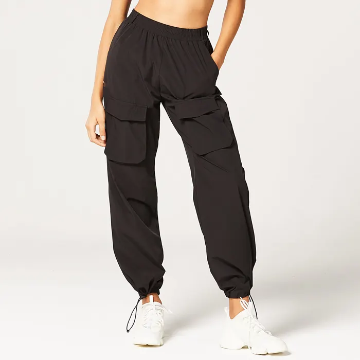 Nieuwe Collectie Vrouwen Code Cargo Broek Custom Black Sport Joggers 4-Way Stretch Super Lichtgewicht Broek Voor Vrouwen