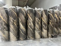 Prix d'usine carreaux de mur imperméables à l'humidité en marbre rouleaux de papier peint de décoration intérieure auto-adhésifs