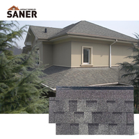 Lámina de Teja Asfáltica Laminada Diseño Moderno Estándar Americano, Impermeable, Duradera, Cuadrada, de Fábrica, Resistente al Calor