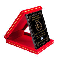 Plaques décoratives en bois pour trophées, avec boîte en velours, personnalisables, gravées sur mesure, pour événements d'entreprise, vente en gros en usine