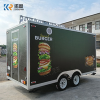 Chariot de nourriture pour la vente au détail Van mobile rétro camion en fibre de verre remorque alimentaire bière bar à vin camion de nourriture restaurant entièrement équipé