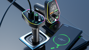 2022 New PD Car Mobile Phone Charger with Display BT5.0 <strong>Bluetooth</strong>-MP3 Player Hands-free Calling Car FM Transmitter - Product Image 2