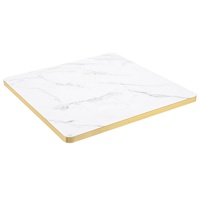Plateau de table en aggloméré stratifié Lifepursue pour restaurant, salle à manger intérieure, finition mate avec bord en PVC laiton