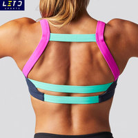 Soutien-gorge de sport grande taille à maintien élevé, color block, personnalisé, pour yoga et entraînement en salle de sport