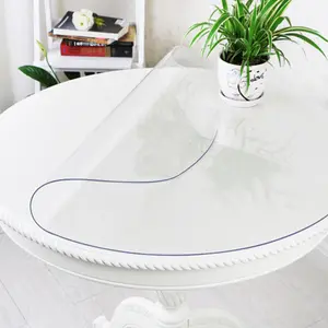 2mm Frosted Table Protector 36 X 48 Inches Soft Glass PVC Wipeable Tablecloth Plastic PVC Transparent Sheet For Protecting Table