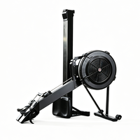 Máquina de Remo con Resistencia al Aire, 10 Niveles de Resistencia, Pantalla con Monitor, Carga Máxima 150 kg, Máquina de Ejercicio para Gimnasio en Casa