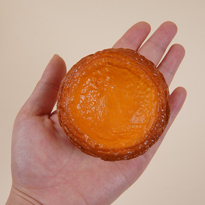 PU quick-rebound realistic <b>egg</b> tart model, fun fake food model, squeezeable and decompression <b>toy</b>, realistic Portuguese <b>egg</b> tart - Product Image 2