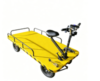 Nouvelle charrette électrique à direction inversée, robuste, avec châssis en acier, chariot de transport électrique pour travaux de construction, économiseur de main-d'œuvre