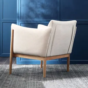 كراسي استراحة تصميمات خاصة لغرف المعيشة الاسكندنافية البسيطة كرسي أريكة مفرد مصنوع من الخشب الصلب كرسي بذراعين