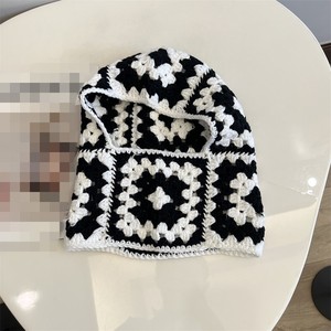 Nouveau ski crochet floral jacquard bonnet femmes hiver chapeaux crâne casquette hiver chapeau écharpe pour une <span class=keywords><strong>cagoule</strong></span> chaud câble tricoté casquette - Product Image 4