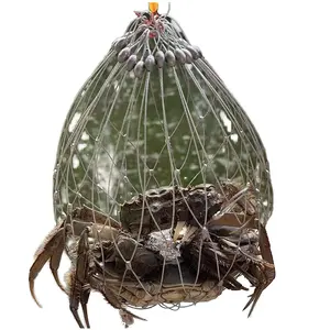 Crab Bait Trapping Cage And Cast Fishing Net Combo For Ultimate Catch