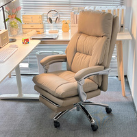 Chaise de bureau de qualité supérieure en cuir pour ordinateur, chaise de bureau de luxe inclinable, vente en gros d'usine