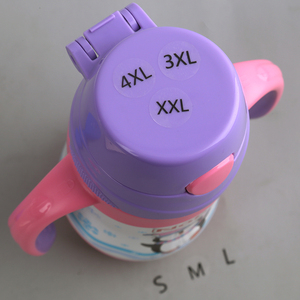 Op Maat Gemaakte Eenvoudige Doorzichtige Vinyl Kledingmaat Stickers Pvc Vinyl Ronde Xs S M L Xl Afdrukken Kleefstof Transparante Kledingmaat Labels