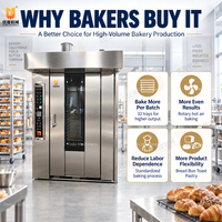 Four à rack robuste en acier inoxydable 304 avec chauffage électrique, gaz ou diesel pour une cuisson constante du pain et des pâtisseries