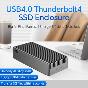 タイプC USB 4.0 M.2 NVMe PCIE 4テラバイト40GBP Thunderbolt 4/3 SSDエンクロージャThunderbolt TB4ケーブルプラグアンドプレイ - Product Image 3