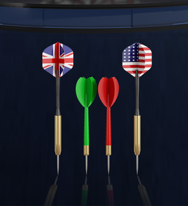 Cible de fléchettes en acier double face floquée de 18 pouces pour intérieur, avec 6 fléchettes métalliques, pour jeux détente et compétition professionnelle - Product Image 5