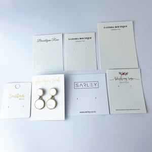 批发印刷耳环卡定制珠宝项链吊坠展示卡带标志 - Product Image 4