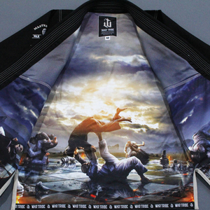 100% algodón de tejido jiu jitsu gi bjj con dentro de erupción de forro kimono jiu jitsu uniforme - Product Image 4