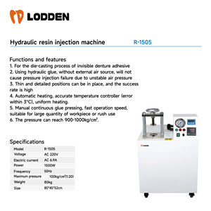 Machine automatique hydraulique de laboratoire dentaire d'injection de résine de R-1505 électrique pour les prothèses dentaires flexibles invisibles - Product Image 2