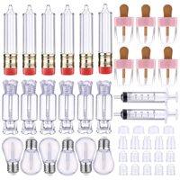 Tube de brillant à lèvres en forme de bouteille de 8ml, tube vide de brillant à lèvres, récipient d'emballage étanche, couvercle d'anneau rose, brillant à lèvres