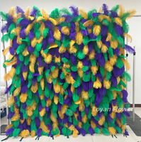 Handgefertigte 2,4m x 2,4m Rote Künstliche Seiden-Blumenwand Hintergrund Künstliche Seidenrosen-Blumenwand für Hochzeitsdekoration