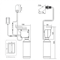Distributeur automatique infrarouge sans contact moderne en laiton pour savon et mousse double, avec alimentation CA/CC