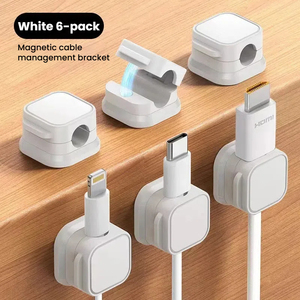 Verstellbarer Kabel halter Magnetischer Kabel clip unter dem Schreibtisch Organisieren des Kabel managements Kabel halter für Wand und Tisch - Product Image 1