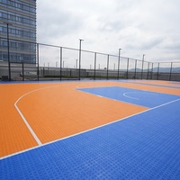 Revêtement de sol TPE pour terrain de basket-ball professionnel 3*3 certifié FIBA, dalles de terrain emboîtables/sol flottant pour terrain de sport