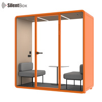 Pod de bureau insonorisé en verre trempé feuilleté sûr Isoler le son Cabine silencieuse Cosses de travail acoustiques silencieuses