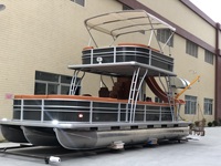 Nouveau bateau ponton en aluminium à double pont de luxe Kindle 40FT pour les fêtes
