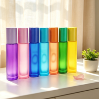 Flacon en verre 5ml 10ml pour huiles essentielles et parfums, avec bouchon en bambou et bille roulante en acier, pour essences, parfums et huiles corporelles
