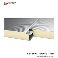 Sumber pabrik grosir B1 Panel dinding terisolasi busa Pu prefabrikasi Panel isolasi Harga Tiongkok Panel Sandwich