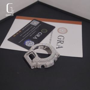 Boîtier de montre en argent 925 avec testeur de diamants passé test, moissanite VVS, pour femmes et hommes, style hip-hop, serti de pierres, montre DW6900, boîtier de montre en moissanite - Product Image 4