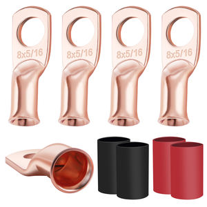 2/0 AWG * 1/2 AWG銅管端子ラグラグ端子ヘビーデューティーワイヤラグバッテリーケーブルエンドバッテリー端子コネクタ - Product Image 1