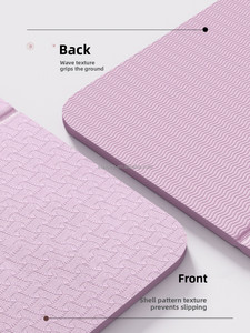 Sunoviz thân thiện với môi có thể gập lại TPE Yoga <span class=keywords><strong>Mat</strong></span> 8mm/6mm dày 183cm phổ quát với túi mang theo chống trượt tập thể dục Pilates - Product Image 5