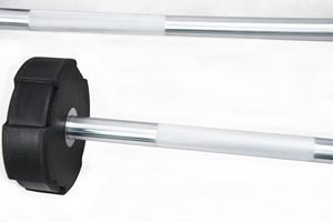 Fitness Free Weights Set Polyurethane <strong>Barbell</strong> with Straight and Curled Handles for Weightlifting - Product Image 4