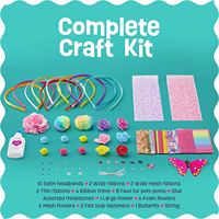 Kit de fabrication de bijoux pour enfants de plus de 3 ans, bandeaux en plastique, tissu, mousse et papier, accessoires pour cheveux DIY et entraînement aux compétences d'action